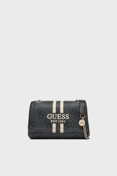 Guess Noelle 4G Logolu Zincir Askılı HWOS9672210 Bayan Çanta HWOS96 72210 CLO ANTRASİT - Guess