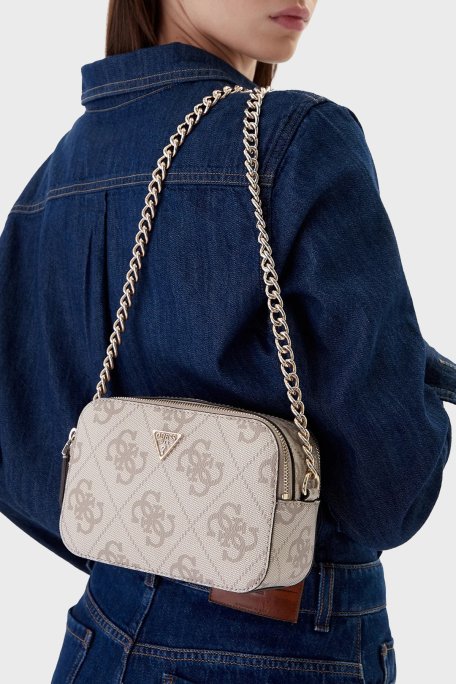 Guess Noelle 4G Logolu Zincir Askılı HWSO9672140 Bayan Çanta HWSO96 72140 DKO BEJ - Guess (1)