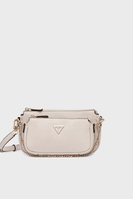 Guess Noelle Logolu Çıkarılabilir Akılı Zincir Detaylı HWZG9672710 Bayan Çanta HWZG96 72710 TAU KAHVE - Guess