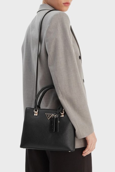 Guess Noelle Logolu Çıkarılabilir Askılı HWZG9672050 Bayan Çanta HWZG96 72050 BLA SİYAH - Guess (1)