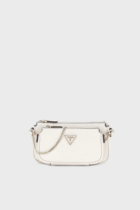 Guess Noelle Logolu Çıkarılabilir Askılı Zincir Detaylı HWZG9672710 Bayan Çanta HWZG96 72710 BON KREM - Guess