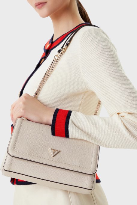 Guess Noelle Logolu Zincir Askılı HWZG9672210 Bayan Çanta HWZG96 72210 TAU BEJ - Guess (1)