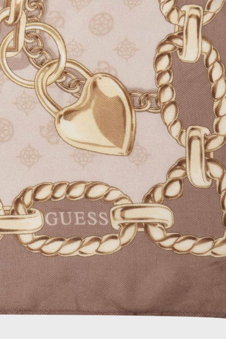 Guess Logolu 130 x 130 cm Modal AW5462MOD03 Kadın Eşarp AW5462 MOD03 TUP BEJ - Guess (1)