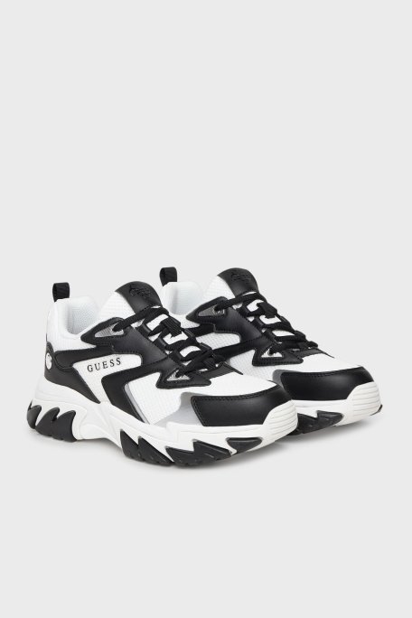 Guess Notiss Logolu Bağcıklı Sneaker FLPNTSELE12 Bayan Ayakkabı FLPNTS ELE12 BLACK SİYAH - Guess (1)