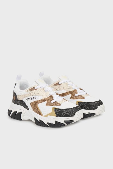 Guess Notiss Logolu Bağcıklı Sneaker FLPNTSFAL12 Kadın Ayakkabı FLPNTS FAL12 BEIBR BEJ - Guess (1)