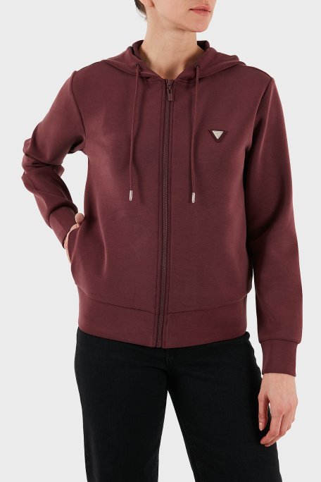 Guess Olympe Regular Fit Kapüşonlu Fermualı V4YQ06KCAY2 Bayan Sweat V4YQ06 KCAY2 G4P2 BORDO - Guess
