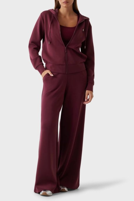 Guess Olympe Relaxed Fit Bol Paça Logolu V4YB07KCAY2 Bayan Pantolon V4YB07 KCAY2 G4P2 BORDO - Guess (1)