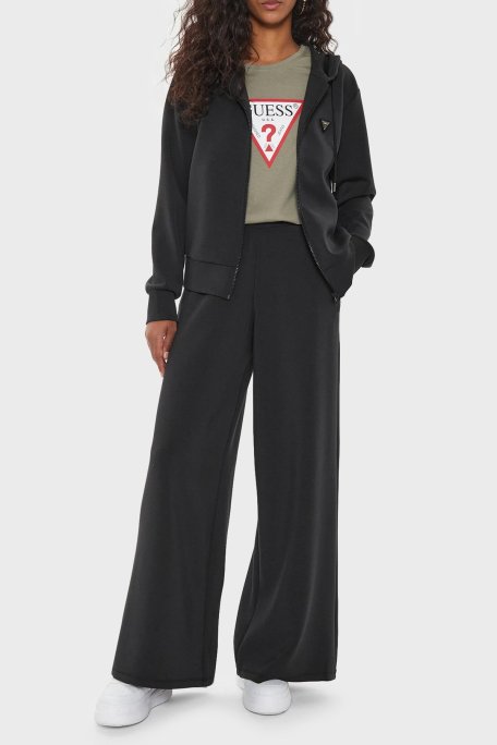 Guess Olympe Scuba Regular Fit Kapüşonlu V4YQ06KCAY2 Bayan Sweat V4YQ06 KCAY2 JBLK SİYAH - Guess (1)