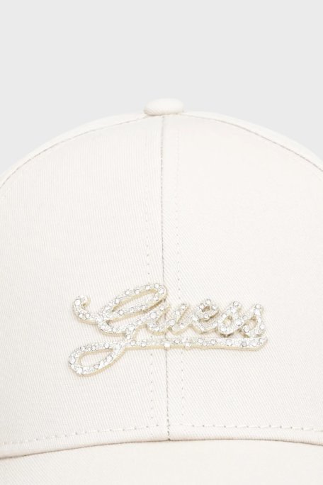 Guess Pamuklu Taşlı Logolu AW5475COT01 Bayan Şapka AW5475 COT01 LTA BEJ - Guess (1)