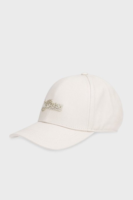 Guess Pamuklu Taşlı Logolu AW5475COT01 Kadın Şapka AW5475 COT01 LTA BEJ - Guess