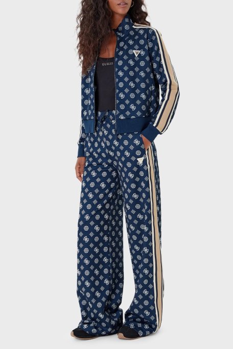 Guess Peony 4G Logo Baskılı Regular Fit Yüksek Bel Jogger V5YB10K0282 Bayan Pantolon V5YB10 K0282 FBBQ LACİVERT - Guess (1)