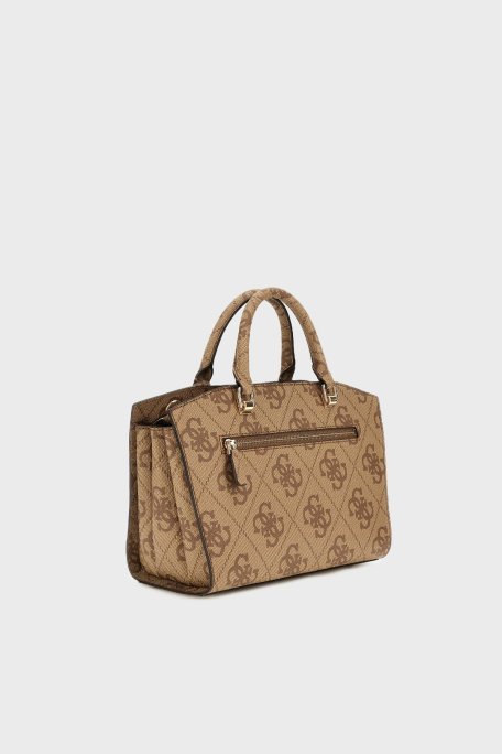 Guess Queensland 4G Logo Baskılı Ayarlanabilir Askılı HWOS9655060 Bayan Çanta HWOS96 55060 LTL KAHVE - Guess (1)