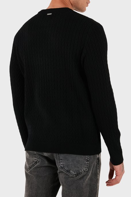 Guess Regular Fit Bisiklet Yaka Örme Desenli M5BR41Z2ZK2 Erkek Kazak M5BR41 Z2ZK2 JBLK SİYAH - Guess (1)