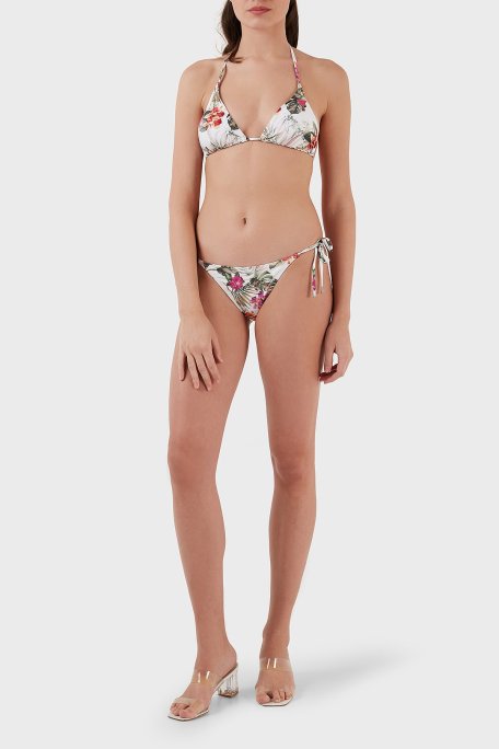 Guess Removable Baskılı Çıkartılabilir Dolgulu İp Askılı Üçgen Bayan Bikini Üstü E02J25MC045 P06W BEYAZ - Guess (1)