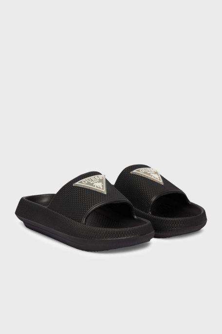 Guess Rubber Logolu E6GZ19WG5X0 Kadın Terlik E6GZ19 WG5X0 JBLK SİYAH - Guess (1)