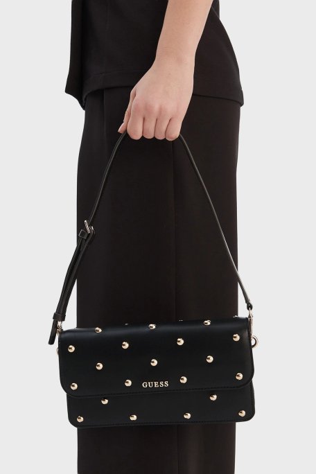 Guess Sadie Zımba Detaylı Ayarlanabilir Omuz Askılı HWVG8118190 Bayan Çanta HWVG81 18190 BLA SİYAH - Guess (1)