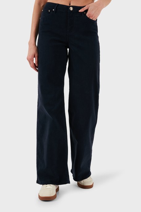 Guess Sexy Pamuklu Relaxed Fit Normal Bel Bol Paça W5BA96WFQYB Bayan Pantolon W5BA96 WFQYB G77G LACİVERT - Guess