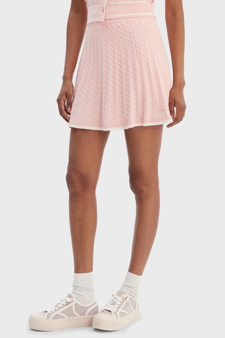 Guess Shari Regular Fit Örgü Detaylı Triko Pileli V6RD07Z4652 Bayan Etek V6RD07 Z4652 G66E PEMBE - Guess