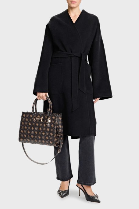 Guess Silia2 4G Logolu Çıkarılabilir Askılı HWGP9890220 Bayan Çanta HWGP98 90220 ESL KAHVE - Guess (1)