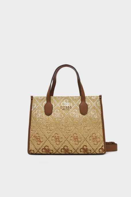 Guess Silvana 4G Logolu Ayarlanabilir Askılı Tote HWSW8665220 Bayan Çanta HWSW86 65220 COL BEJ - Guess