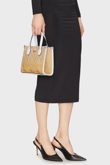 Guess Silvana 4G Logolu Çıkarılabilir Askılı Tote HWSW8665770 Bayan Çanta HWSW86 65770 CIO BEJ - Guess (1)