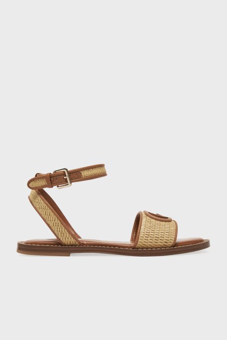 Guess Siyona Logolu FLJSIYFAB03 Kadın Sandalet FLJSIY FAB03 NATU TABA - Guess