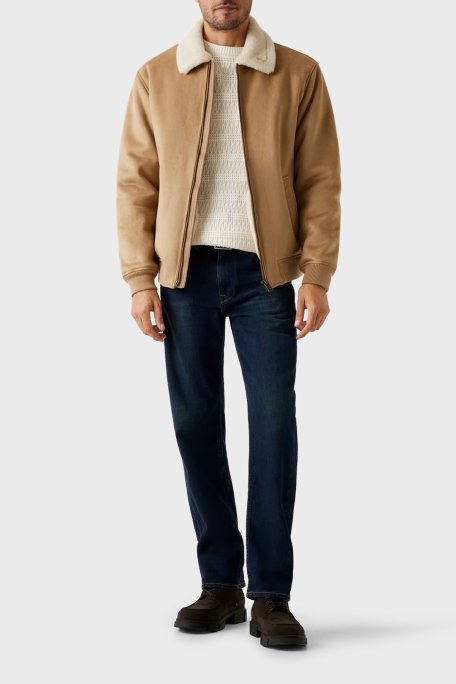 Guess Soft Shearling Yumuşak Dokulu Regular Fit Ceket Yaka M5BL43W2302 Erkek Mont M5BL43 W2302 G1FE AÇIK KAHVE - Guess (1)