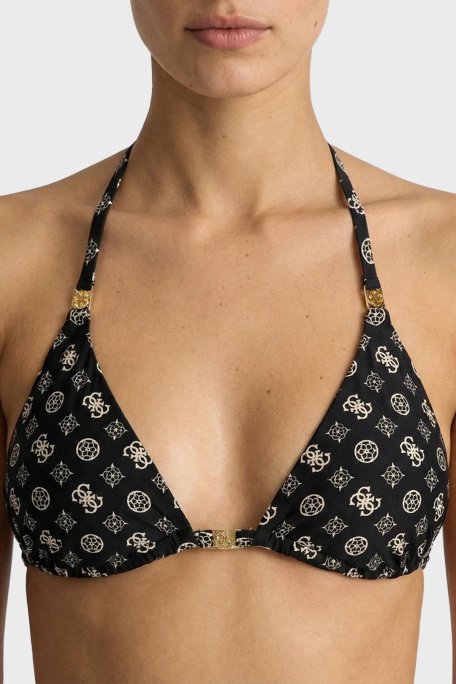 Guess Soleil Logolu Üçgen E6GJ08MC04R Bayan Bikini Üstü E6GJ08 MC04R PMK9 BEJ - Guess