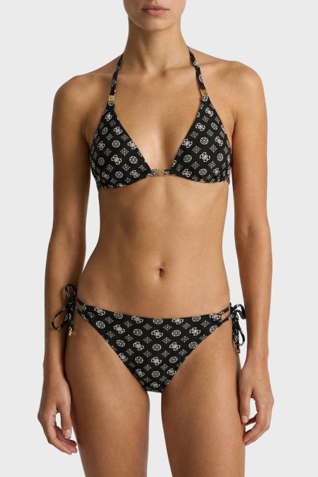 Guess Soleil String 4G Logolu E6GO06MC04R Bayan Bikini Altı E6GO06 MC04R PMK9 SİYAH - Guess (1)