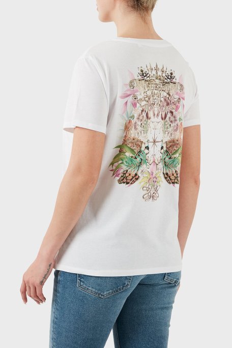 Guess Ss Naturescape Baskılı % 100 Pamuk Regular Fit Bisiklet Yaka W5GI53K9RM1 Bayan T Shirt W5GI53 K9RM1 G011 BEYAZ - Guess