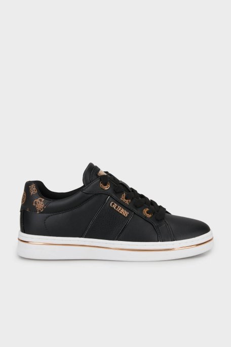 Guess Stew 4G Logo Detaylı Sneaker FLPSTWELE12 Bayan Ayakkabı FLPSTW ELE12 BLACK SİYAH - Guess