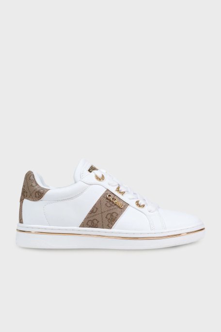 Guess Stew Logolu Bağcıklı Sneaker FLPSTWFAL12 Bayan Ayakkabı FLPSTW FAL12 BEIBR BEJ - Guess