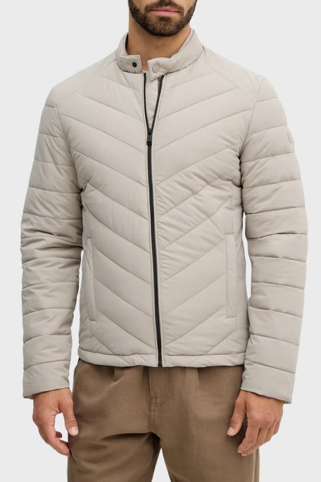 Guess Stretch Kapitoneli Regular Fit Dik Yaka Suya Dayanıklı M4YL05WG9O2 Erkek Mont M4YL05 WG9O2 A90N BEJ - Guess