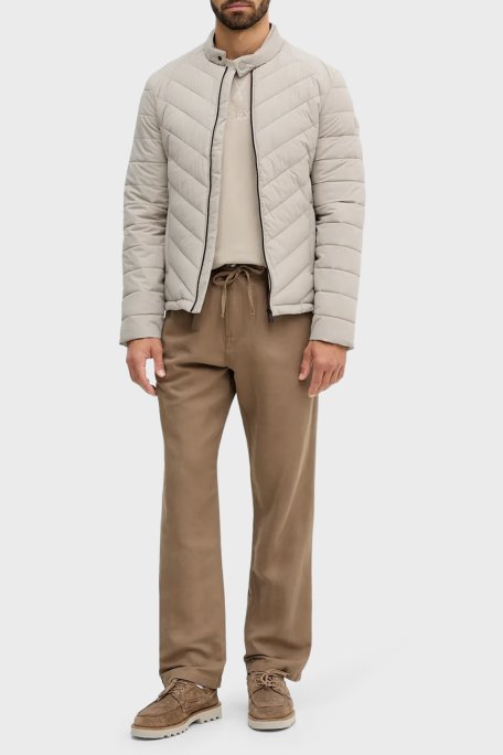 Guess Stretch Kapitoneli Regular Fit Dik Yaka Suya Dayanıklı M4YL05WG9O2 Erkek Mont M4YL05 WG9O2 A90N BEJ - Guess (1)