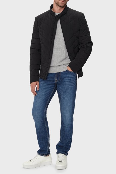 Guess Stretch Kapitoneli Regular Fit Dik Yaka Suya Dayanıklı M4YL05WG9O2 Erkek Mont M4YL05 WG9O2 JBLK SİYAH - Guess (1)