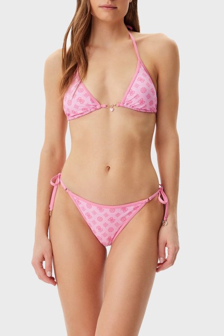 Guess String 4G Logo Baskılı Bağlamalı E5GO21KCRL2 Bayan Bikini Altı E5GO21 KCRL2 P6FA PEMBE - Guess (1)