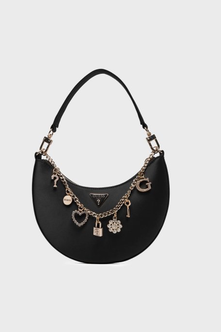 Guess Tasmin Aksesuar Detaylı Çıkarılabilir Askılı HWES9931720 Bayan Çanta HWES99 31720 BLA SİYAH - Guess