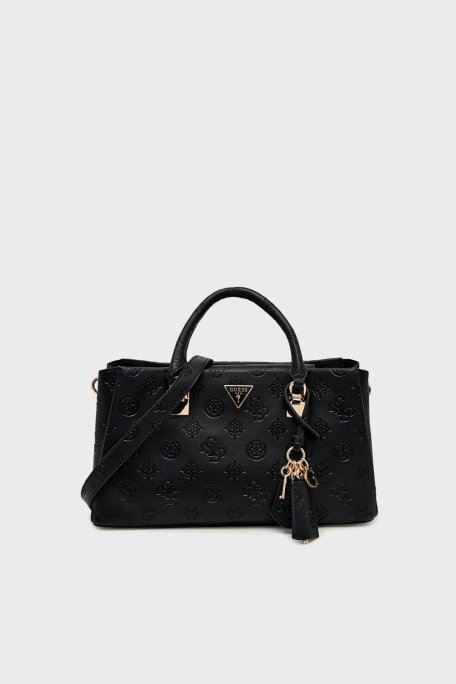 Guess Tisha 4G Logolu Çıkarılabilir Askılı HWPD7764060 Bayan Çanta HWPD77 64060 BLO SİYAH - Guess