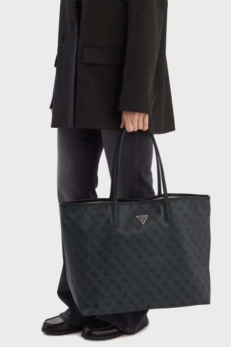 Guess Victtoria Tote Logolu Sabit Askılı HWESG951429 Bayan Çanta HWESG9 51429 CLO ANTRASİT - Guess (1)