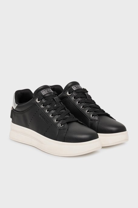 Guess Wesli Logolu Sneaker FLPWESELE12 Bayan Ayakkabı FLPWES ELE12 BLACK SİYAH - Guess (1)
