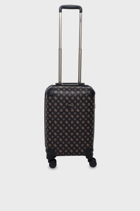 Guess Wilder 4G Logolu Şifreli Fermuarlı TWHP7452983 Bayan Kabin Boy Valiz TWHP74 52983 BRO SİYAH KAHVE - Guess