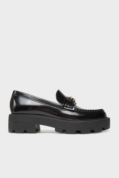 Guess Yanika Logolu Kalın Tabanlı Makosen FLTYNKELE14 Kadın Ayakkabı FLTYNK ELE14 BLACK SİYAH - Guess