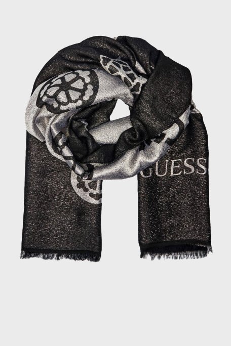 Guess Zalina Parlak Modal Karışımlı 80 x 180 cm Çift Taraflı AW5273VIS03 Bayan Şal AW5273 VIS03 BLO SİYAH - Guess
