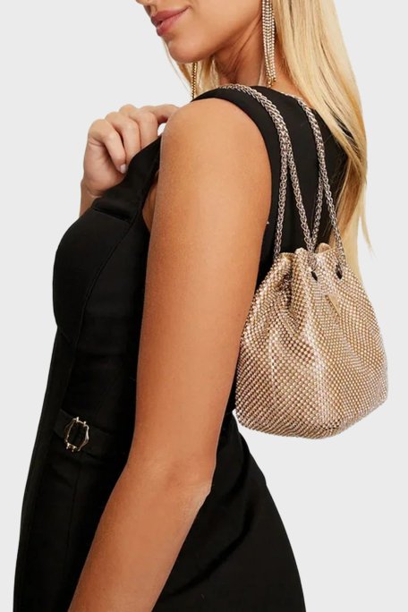 Guess Zalina Taşlı Zincir Askılı HWRP9350750 Bayan Çanta HWRP93 50750 GOL GOLD - Guess (1)