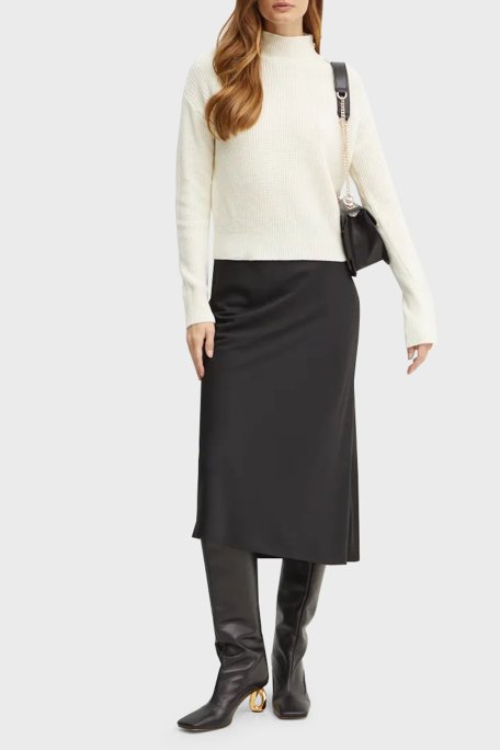 Guess Zylee Yün Karışımlı Regular Fit Balıkçı Yaka W4BR39Z2WX0 Bayan Kazak W4BR39 Z2WX0 G012 EKRU - Guess (1)