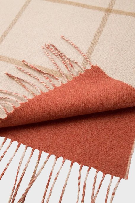 Hackett Yünlü Çift Taraflı Unisex Şal HM042384 951TAUPE Tarçın - Hackett (1)