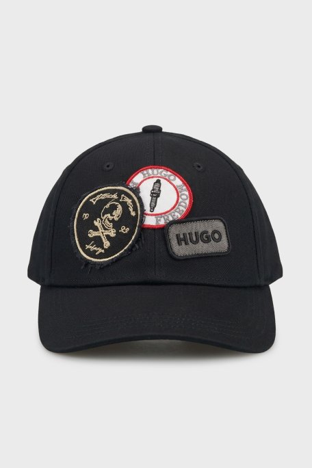 Hugo % 100 Pamuk Logolu Erkek Şapka 50560453 001 SİYAH - Hugo