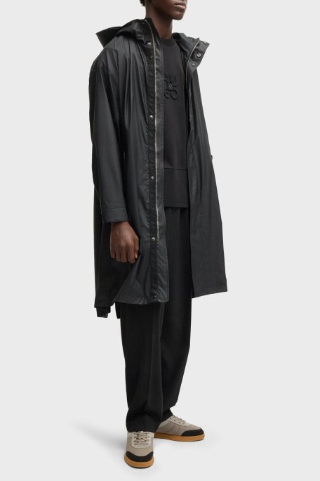 Hugo % 100 Pamuk Relaxed Fit Bisiklet Yaka Logolu Erkek T Shirt 50535499 001 SİYAH - Hugo (1)