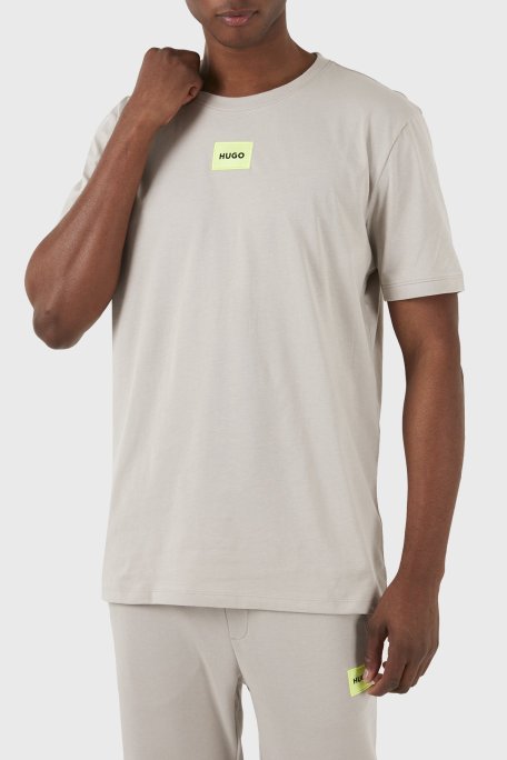 Hugo Baskılı Regular Fit Bisiklet Yaka % 100 Pamuk Erkek T Shirt 50447978 055 GRİ - Hugo (1)