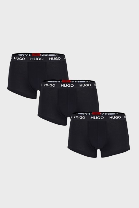 Hugo Pamuklu 3 Pack Erkek Boxer 50435463 001 SİYAH - Hugo Boss